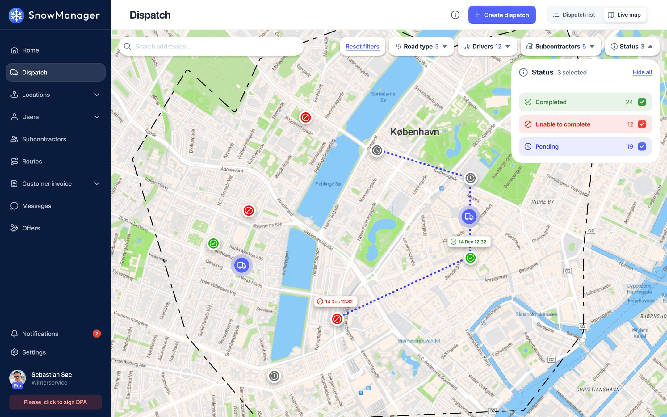 SnowManager Dashboard